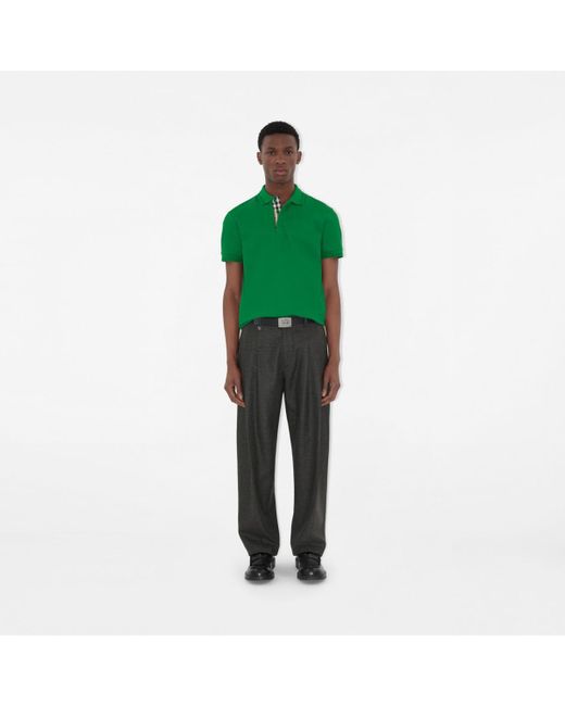 Burberry Cotton Polo Shirt in Green für Herren