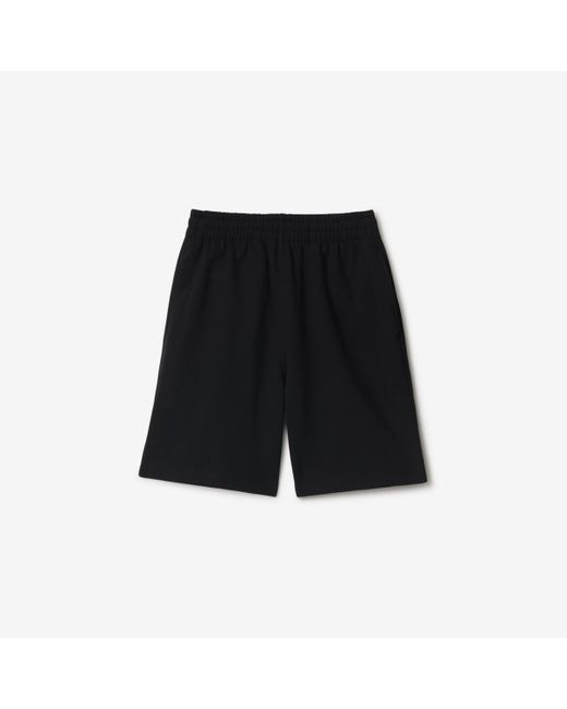 Burberry Black Ekd Cotton Shorts for men