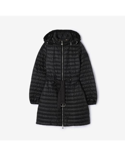 Burberry Black Nylon Amberley Puffer Coat