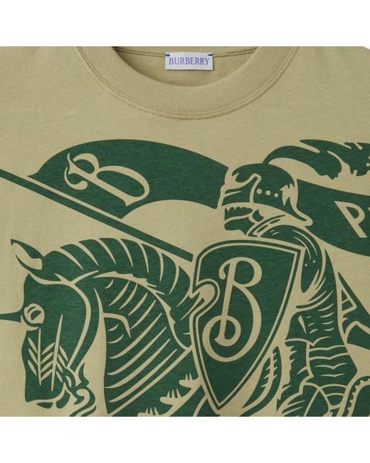 Burberry Green Ekd Cotton T-shirt for men