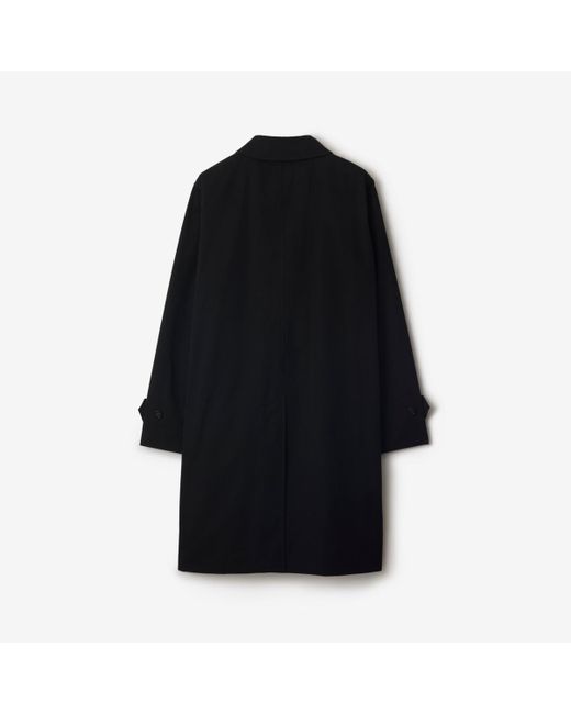 Burberry Black Long Gabardine Car Coat for men