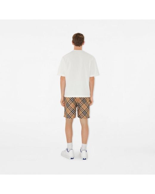 Burberry Check Shorts in Natural für Herren