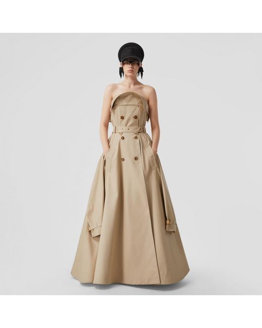 Burberry Natural Cotton Gabardine Trench Gown