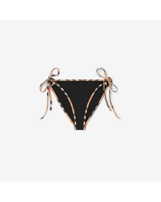 Burberry Black Check Trim Bikini Briefs