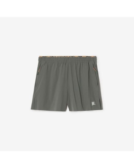Burberry Gray Stretch Nylon Shorts for men