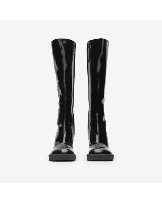 Burberry Black Leather Stride Boots