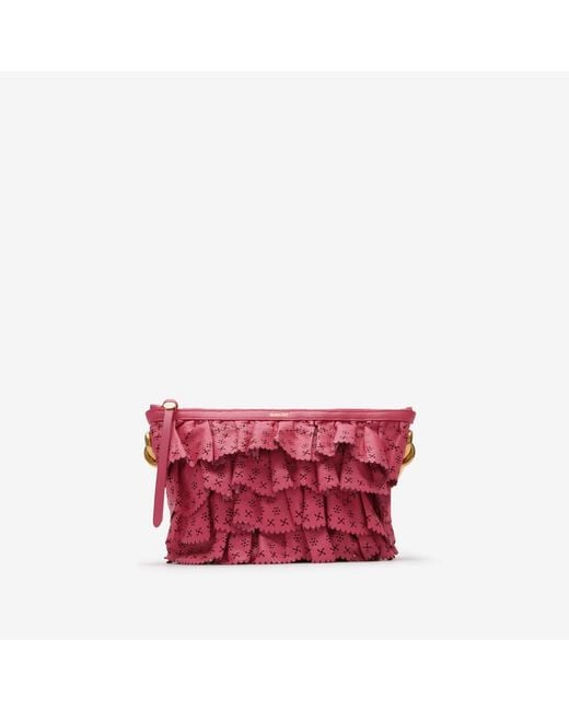Burberry Red Mini Ruffle Bag