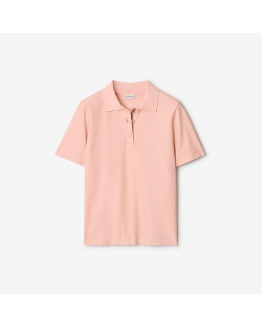 Burberry Pink Cotton Polo Shirt