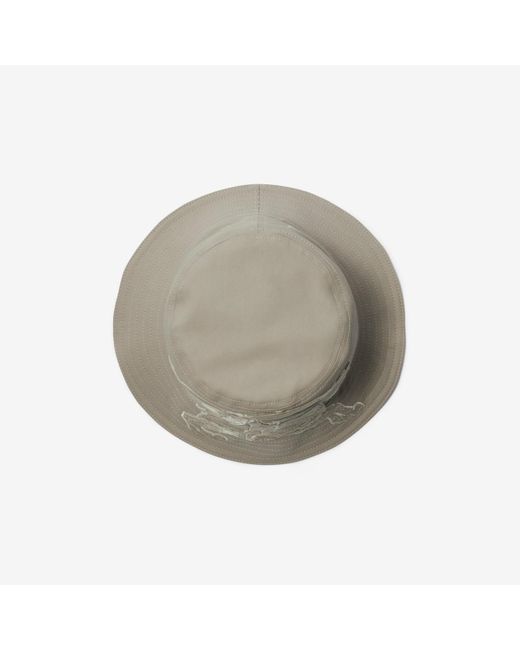 Burberry Gray Ekd Cotton Bucket Hat for men