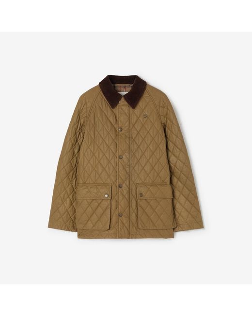 Burberry Natural Quilted Coated Cotton Barn Jacket for men