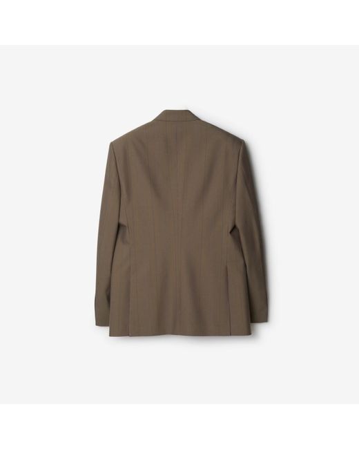 Burberry Brown Wool Tailored Jacket for men