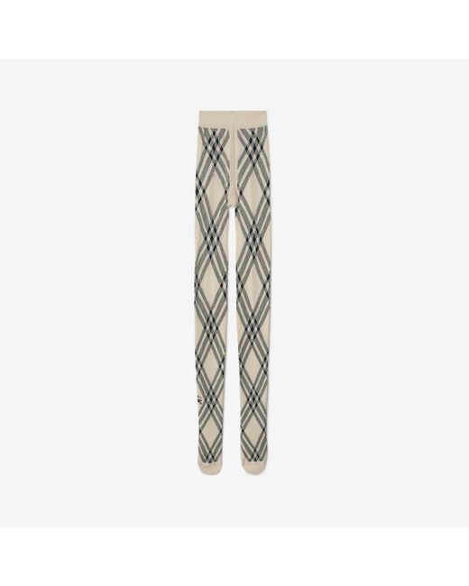 Burberry Multicolor Check Wool Blend Tights