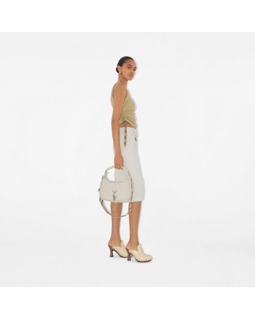 Festival Cotton Blend Tank Top Burberry en coloris Green