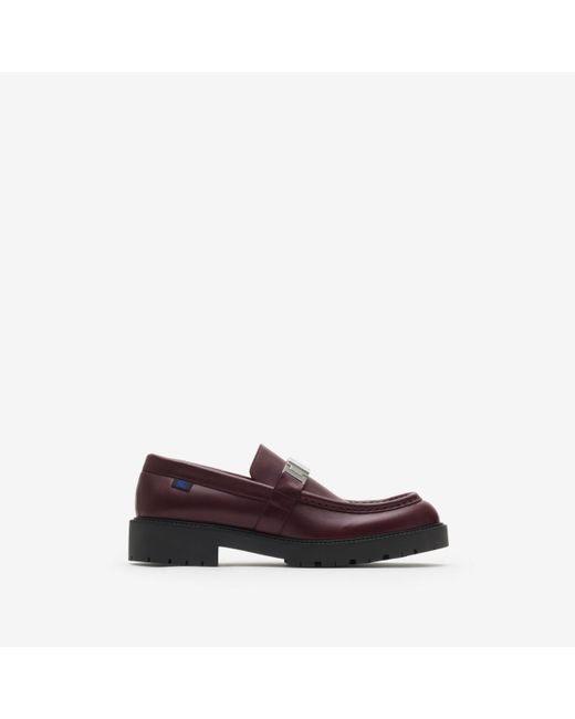 BURBERRY 26S LOAFERS IN DARK BROWN CALFSKIN