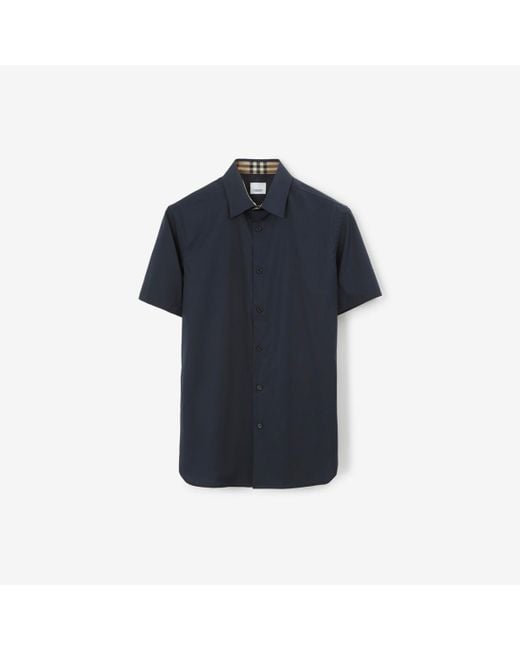 Burberry Stretchbaumwollhemd in Blue für Herren