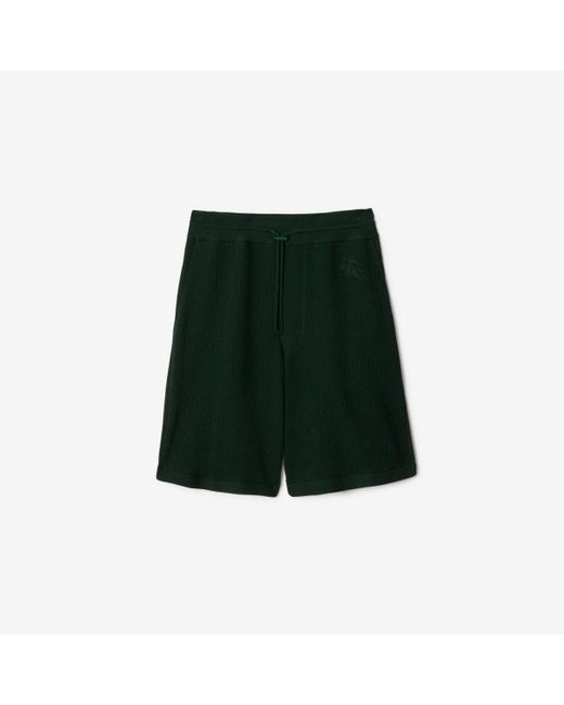 Burberry Green Cotton Mesh Shorts for men