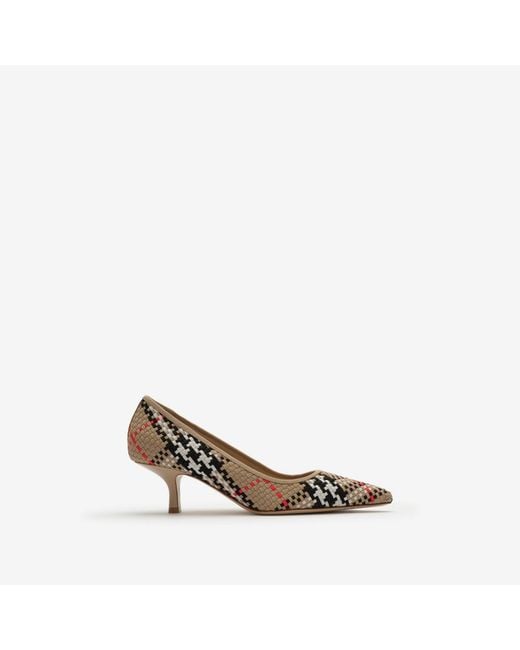 Burberry Metallic Check Dame Pumps​
