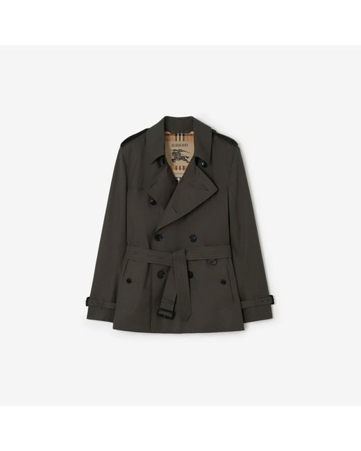 Burberry Multicolor Extra-Short Tropical Gabardine Kensington Trench Coat for men