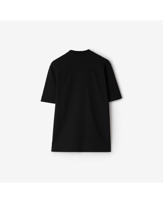 Burberry Black Ekd Cotton T-shirt for men
