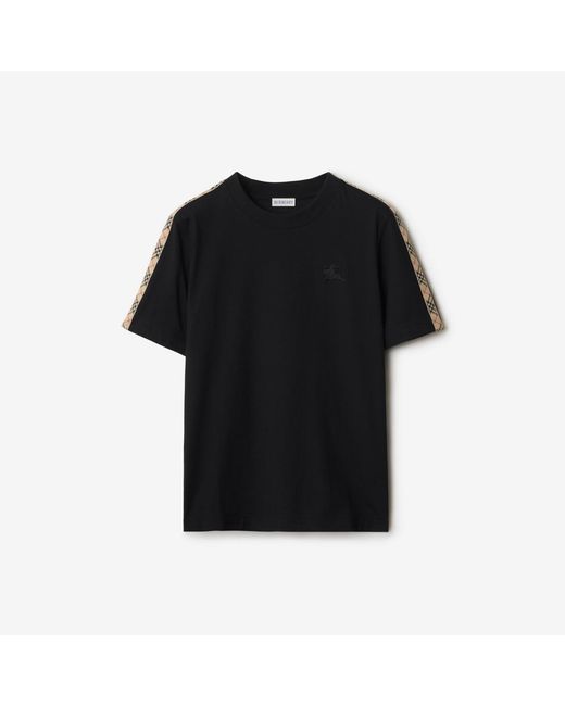 Burberry Black T-Shirt With Embroidered Logo
