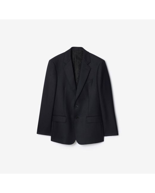 Burberry Blue Check Wool Tailored Jacket for men