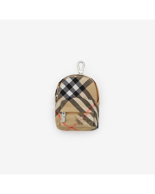 Burberry Multicolor Check Backpack Charm for men