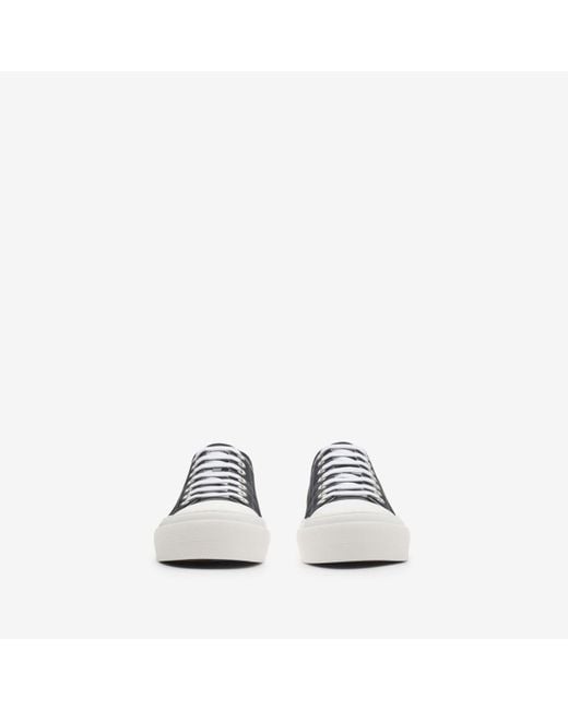 Burberry White Check Sneakers for men