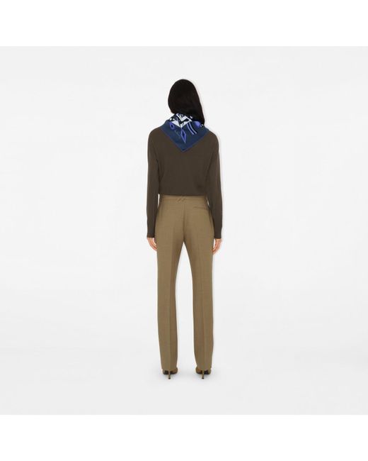 Burberry Blue Carousel Ekd Silk Scarf