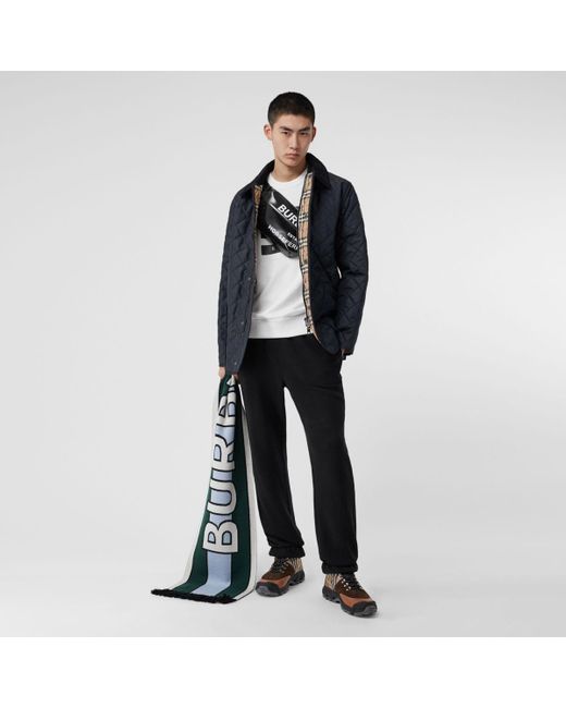 Burberry Corduroy Diamond Quilted Thermoregulated Barn Jacket In