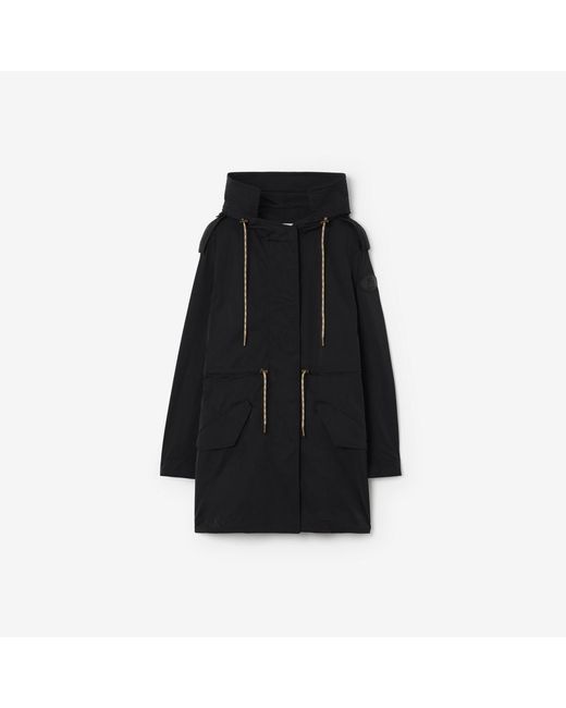 Burberry Black Stretch Nylon Parka