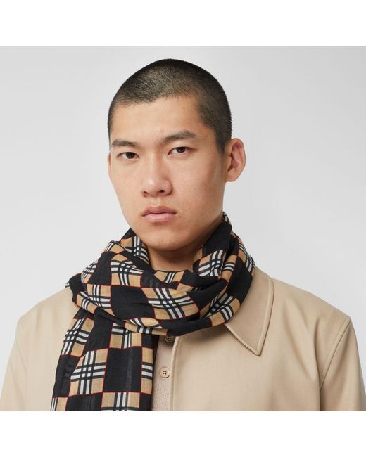 burberry silk wool scarf