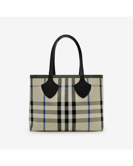 Burberry Green Medium Check Tote