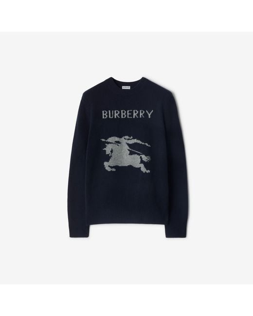 Burberry Blue Knight Wool Cashmere Sweater for men