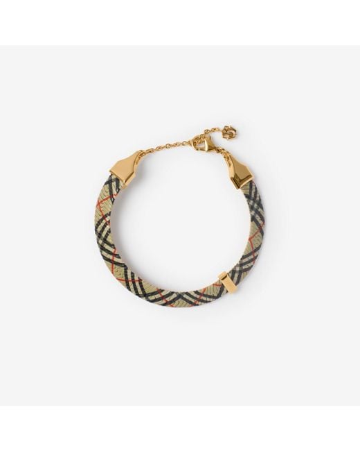 Burberry Metallic Check Print Bracelet