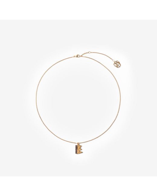 Burberry Metallic London Skyline Charm Necklace​