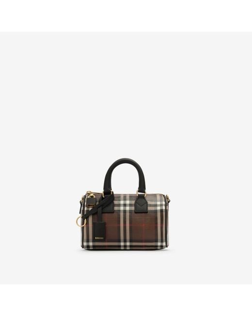 Burberry Black Mini Check Bowling Bag