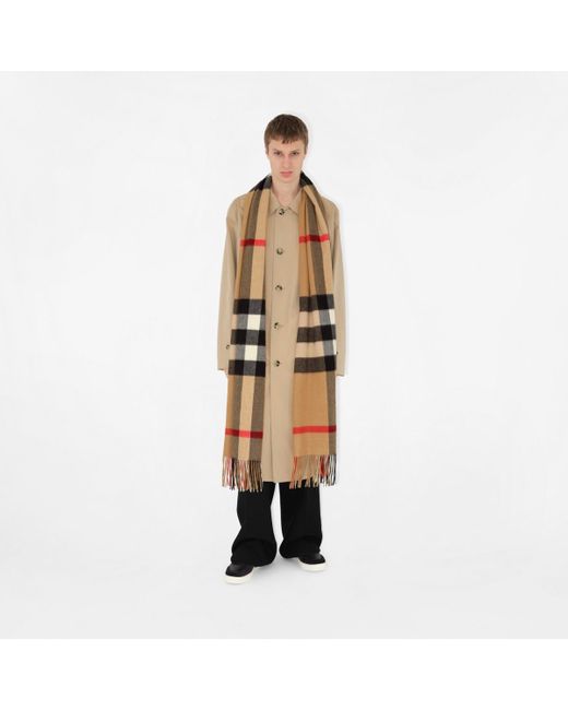 Burberry Brown Check Cashmere Scarf