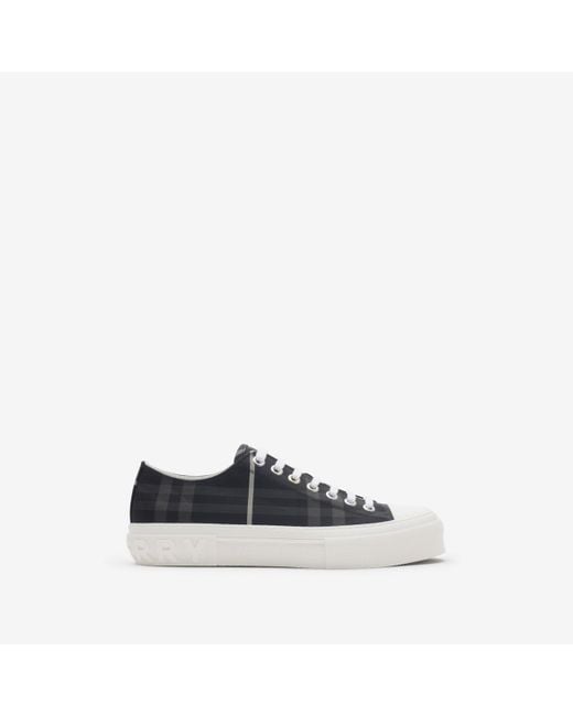 Burberry White Check Sneakers for men