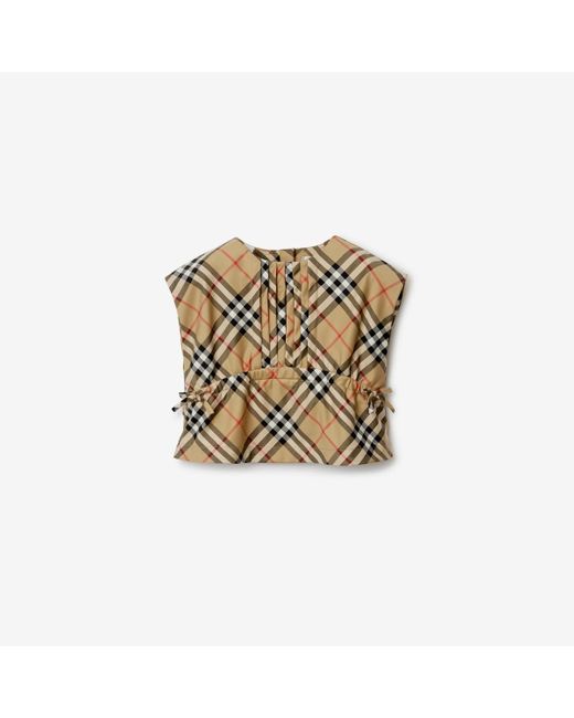 Burberry Natural Check Stretch Cotton Top