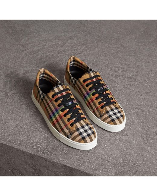 Burberry Rainbow Vintage Check Sneakers for Men | Lyst Canada