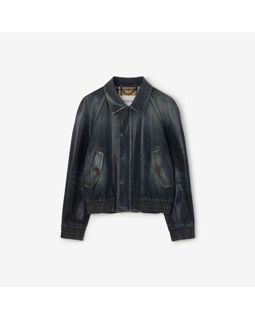Burberry Blue Coated Denim Jacket for men