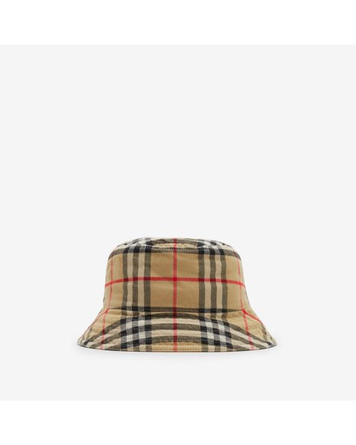 Burberry Natural Check Cotton Bucket Hat for men