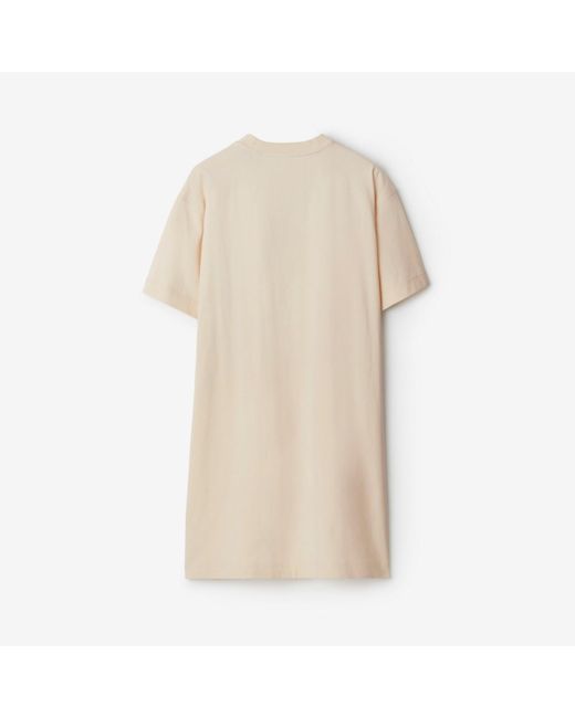Burberry Natural Ekd Cotton T-shirt Dress