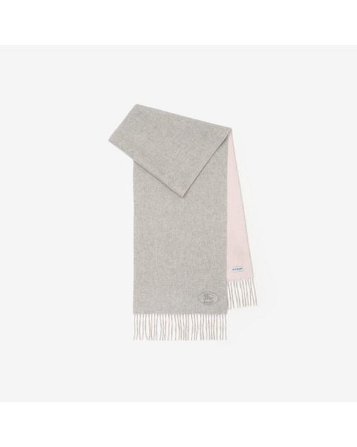 Burberry White Knight Cashmere Scarf