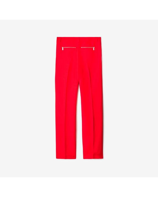 Burberry Red Canvas Trousers