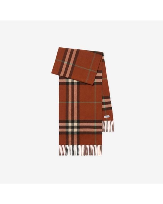 Burberry Brown Check Cashmere Scarf