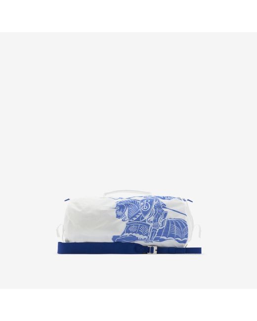 Burberry Blue Medium Ekd Nylon Duffle Bag for men