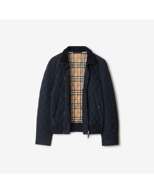 Burberry Quilted Nylon Jacket in Blue für Herren