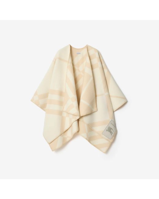 Burberry Natural Check Wool Cashmere Cape