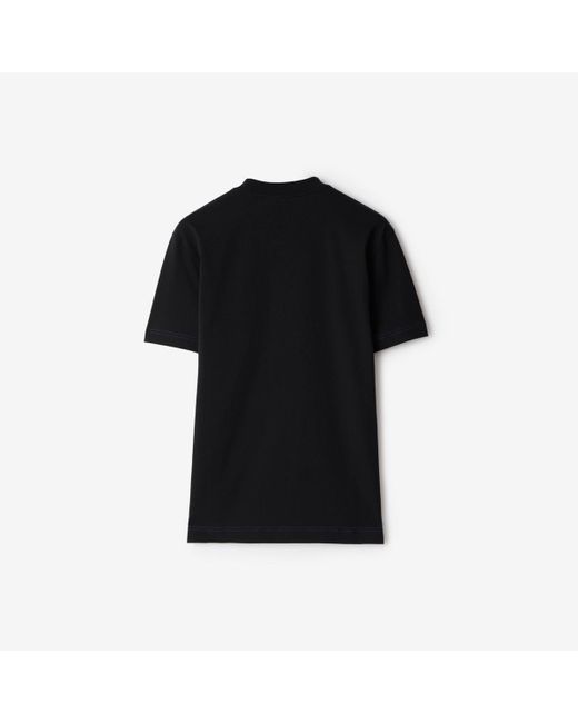 T-shirt en coton Burberry pour homme en coloris Black